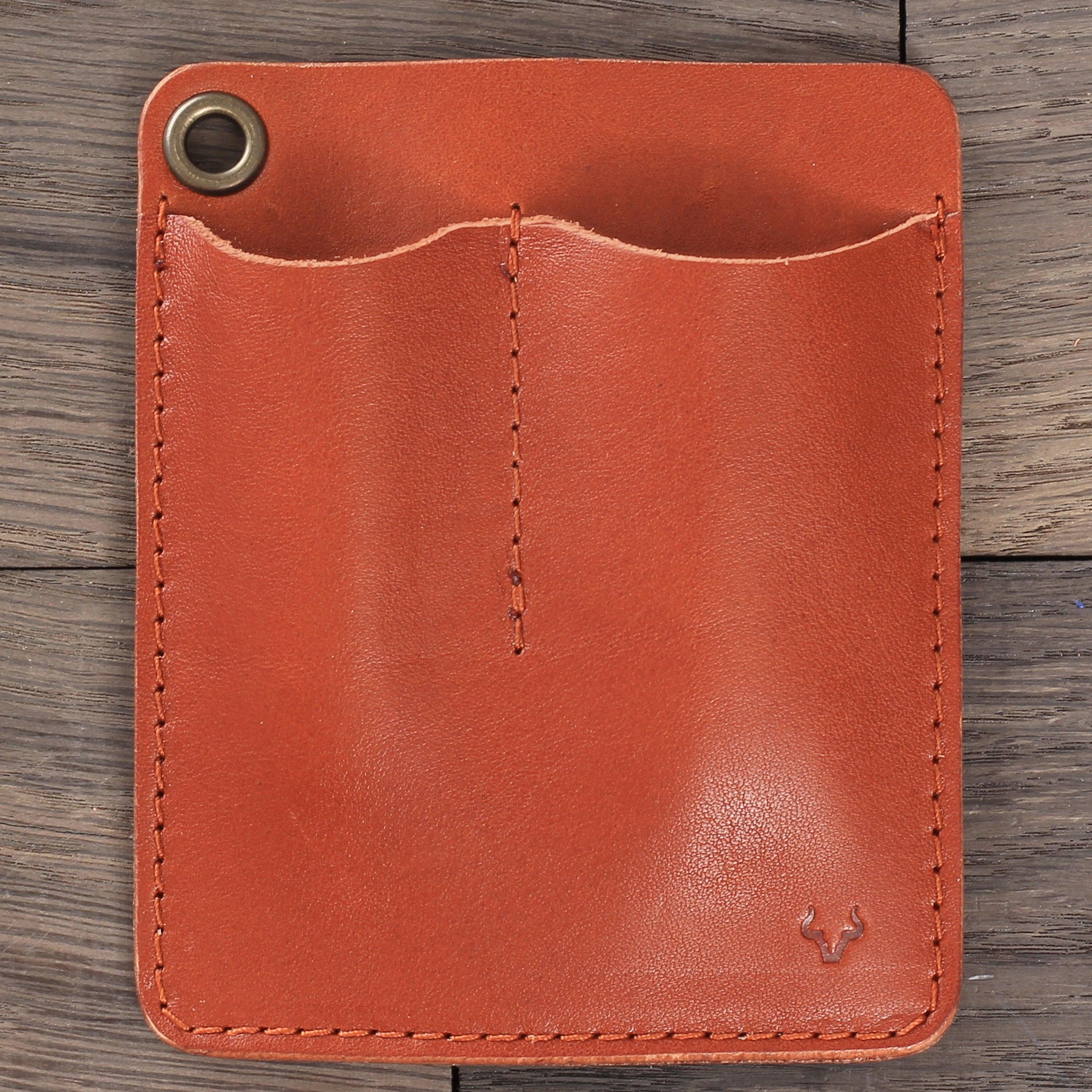 EDC Tasche Leder Cognac