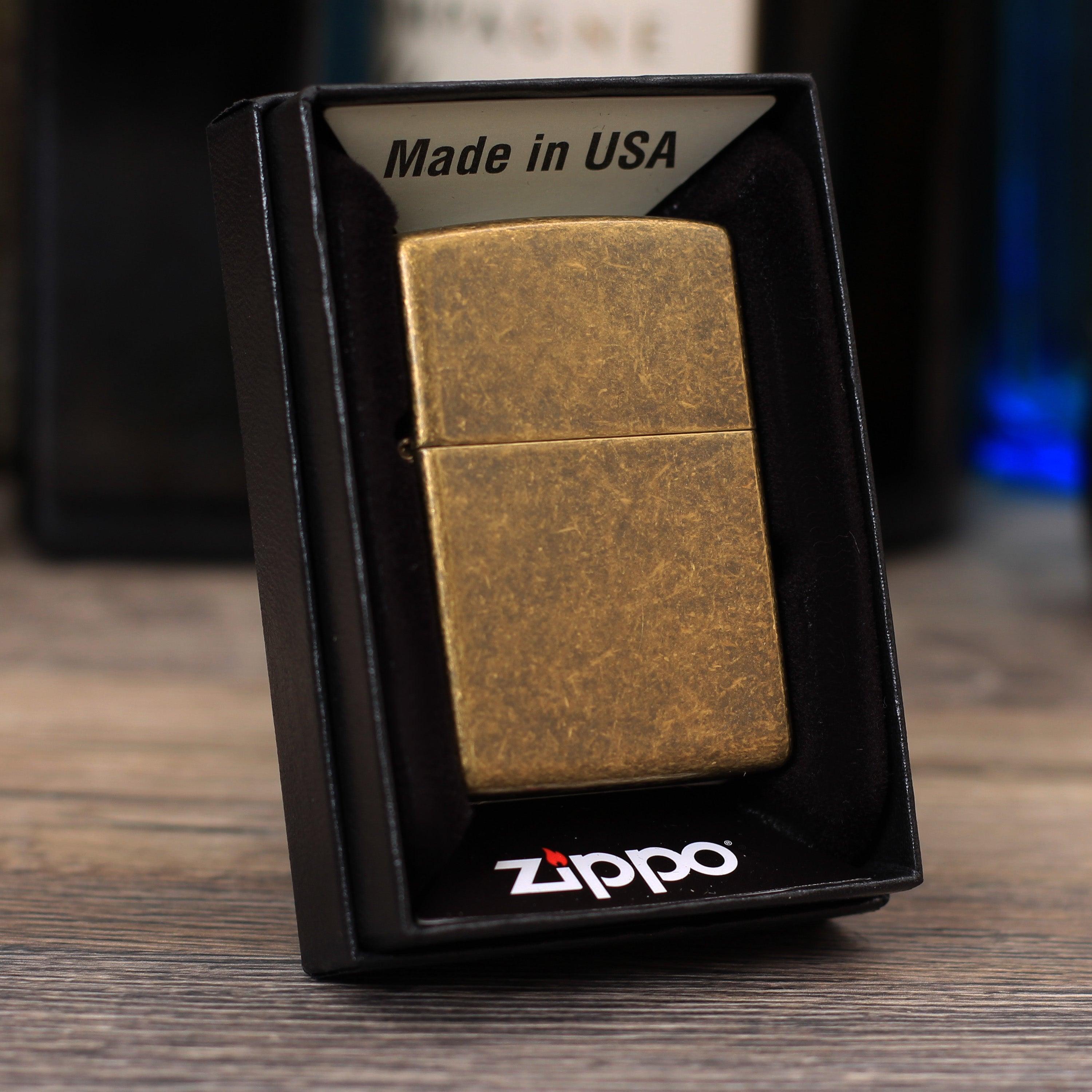 Zippo "Antique brass", Benzinfeuerzeug - MANSHIT