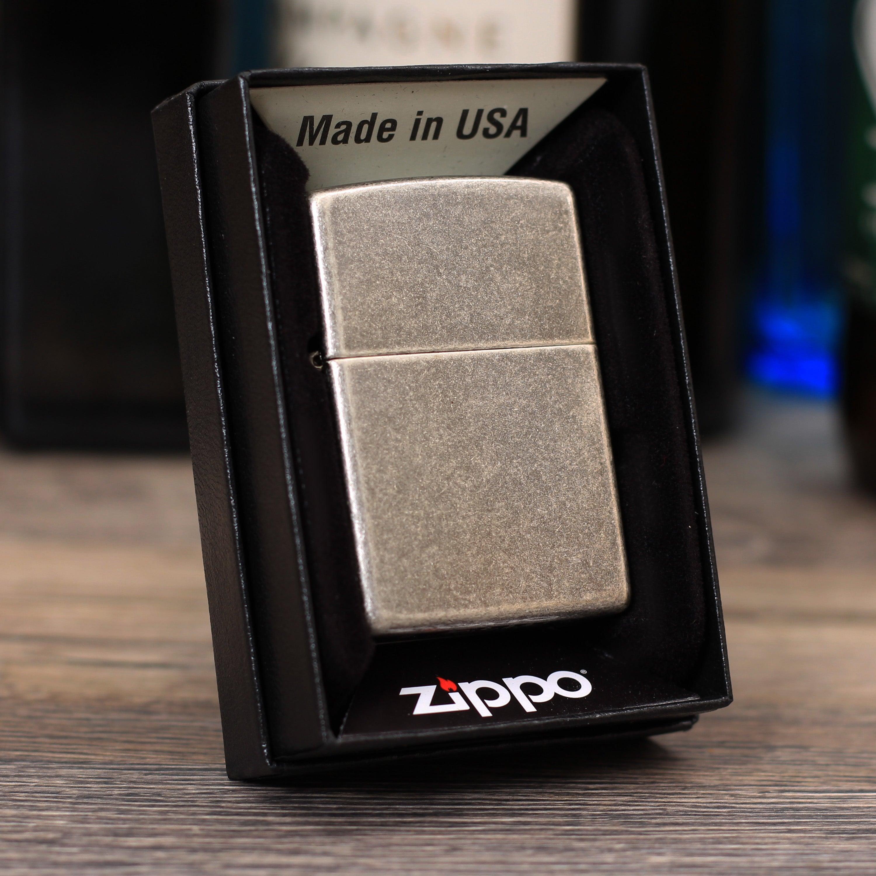 Zippo "Antique silver", Benzinfeuerzeug - MANSHIT