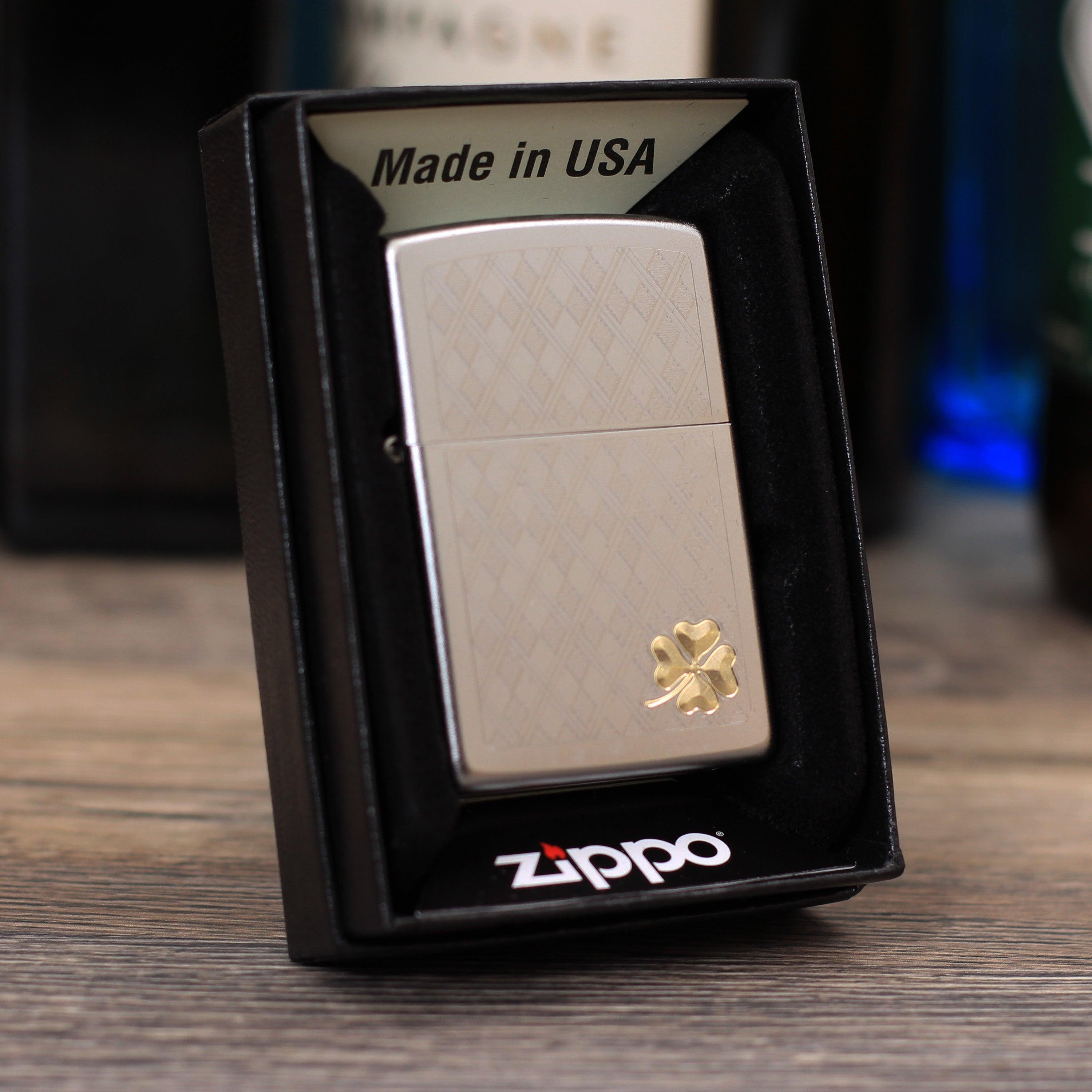 Zippo "Argyle clover", Benzinfeuerzeug - MANSHIT