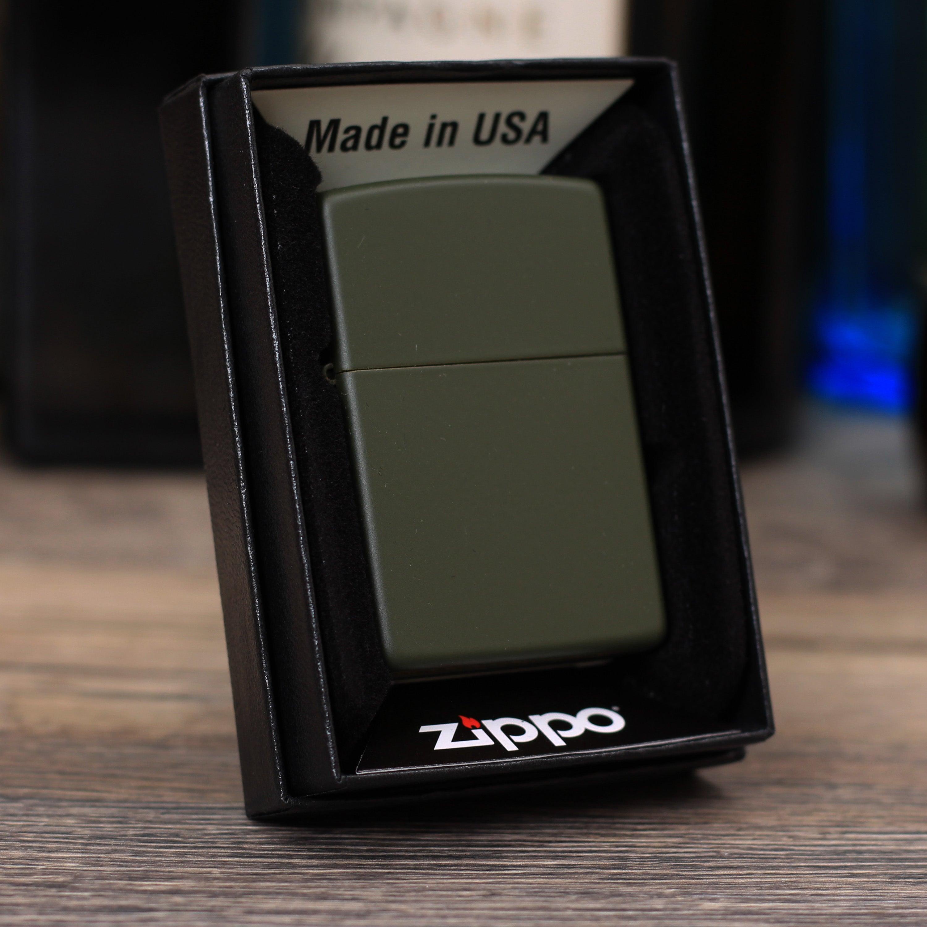 Zippo "Green matte", Benzinfeuerzeug - MANSHIT