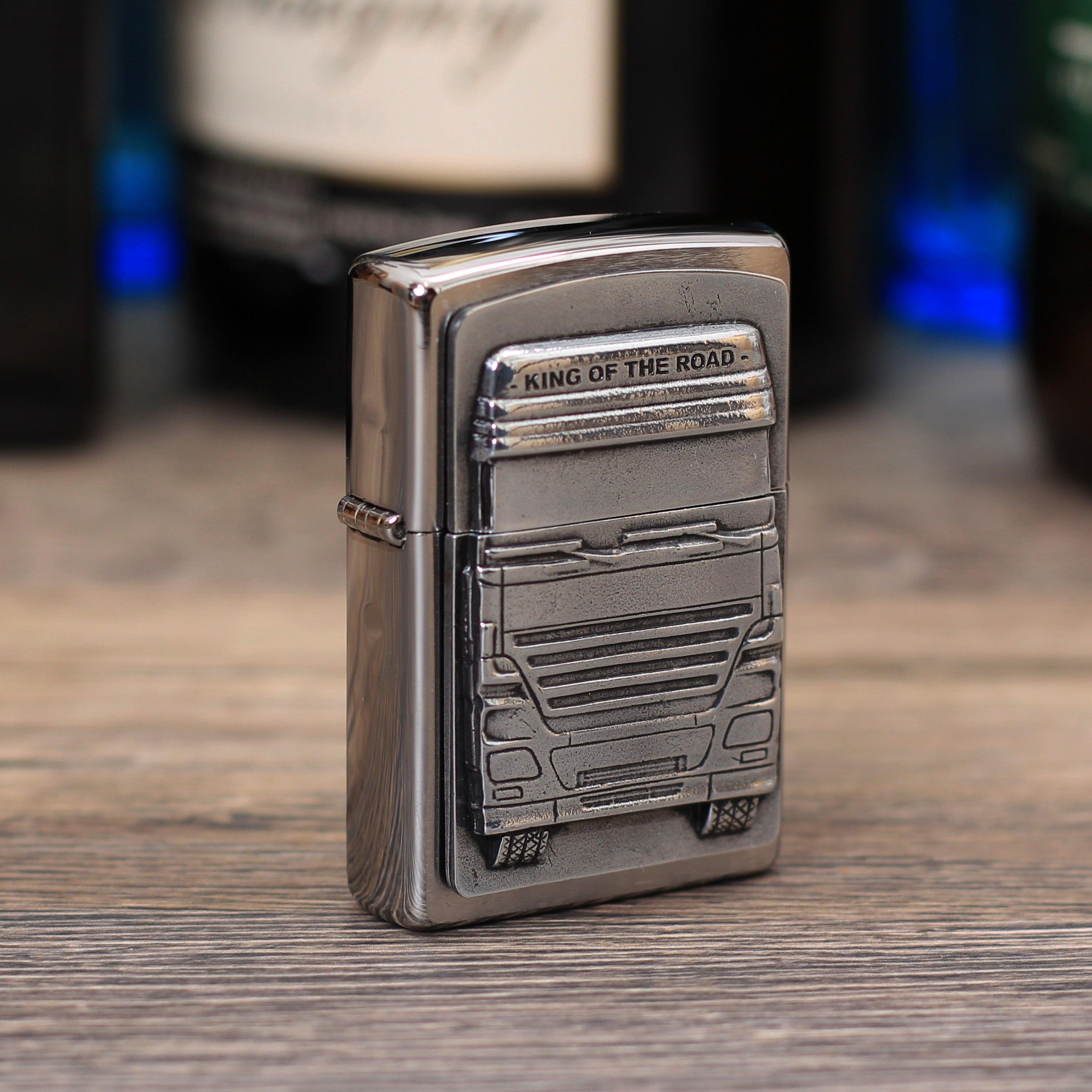 Zippo "King of the road", Benzinfeuerzeug - MANSHIT