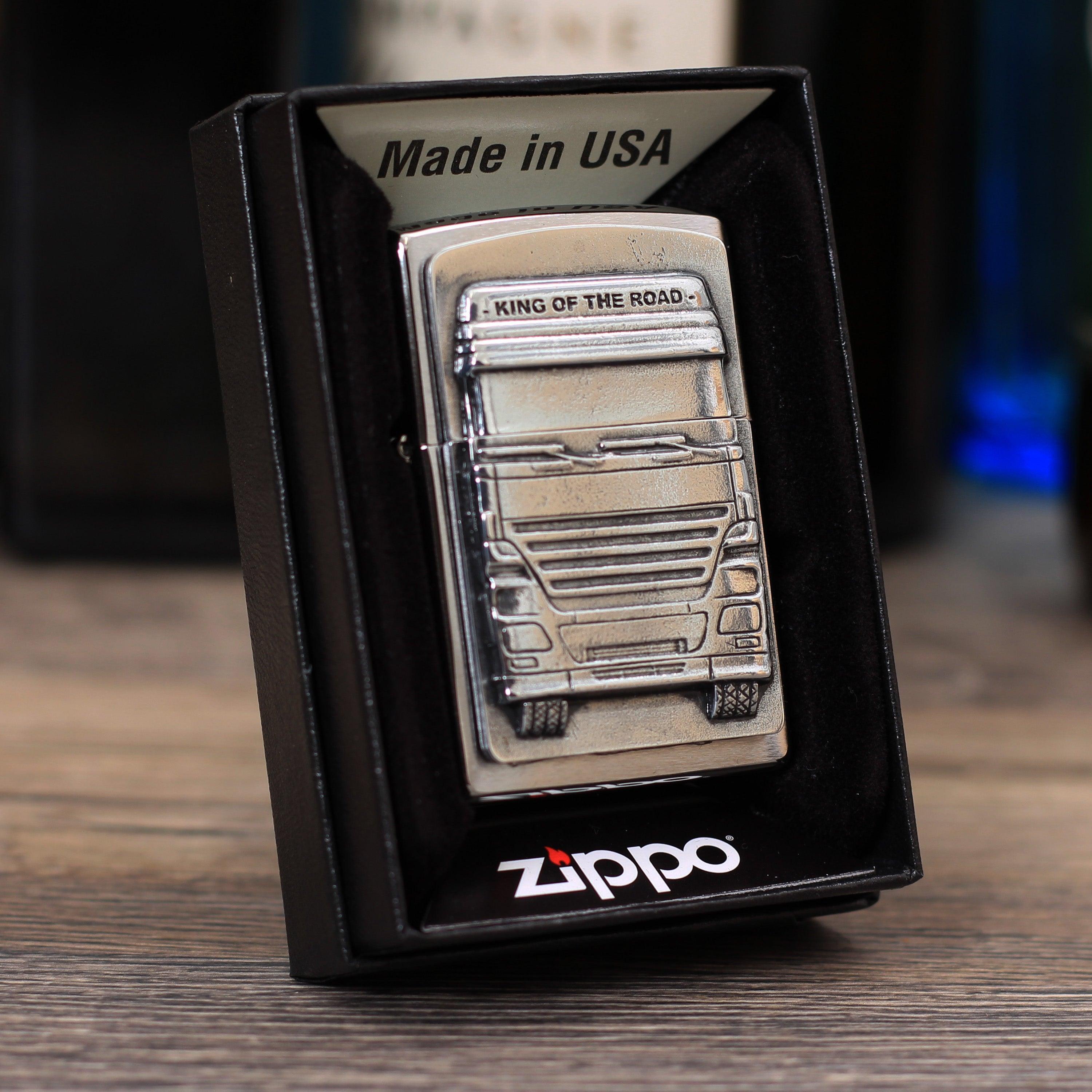 Zippo "King of the road", Benzinfeuerzeug - MANSHIT