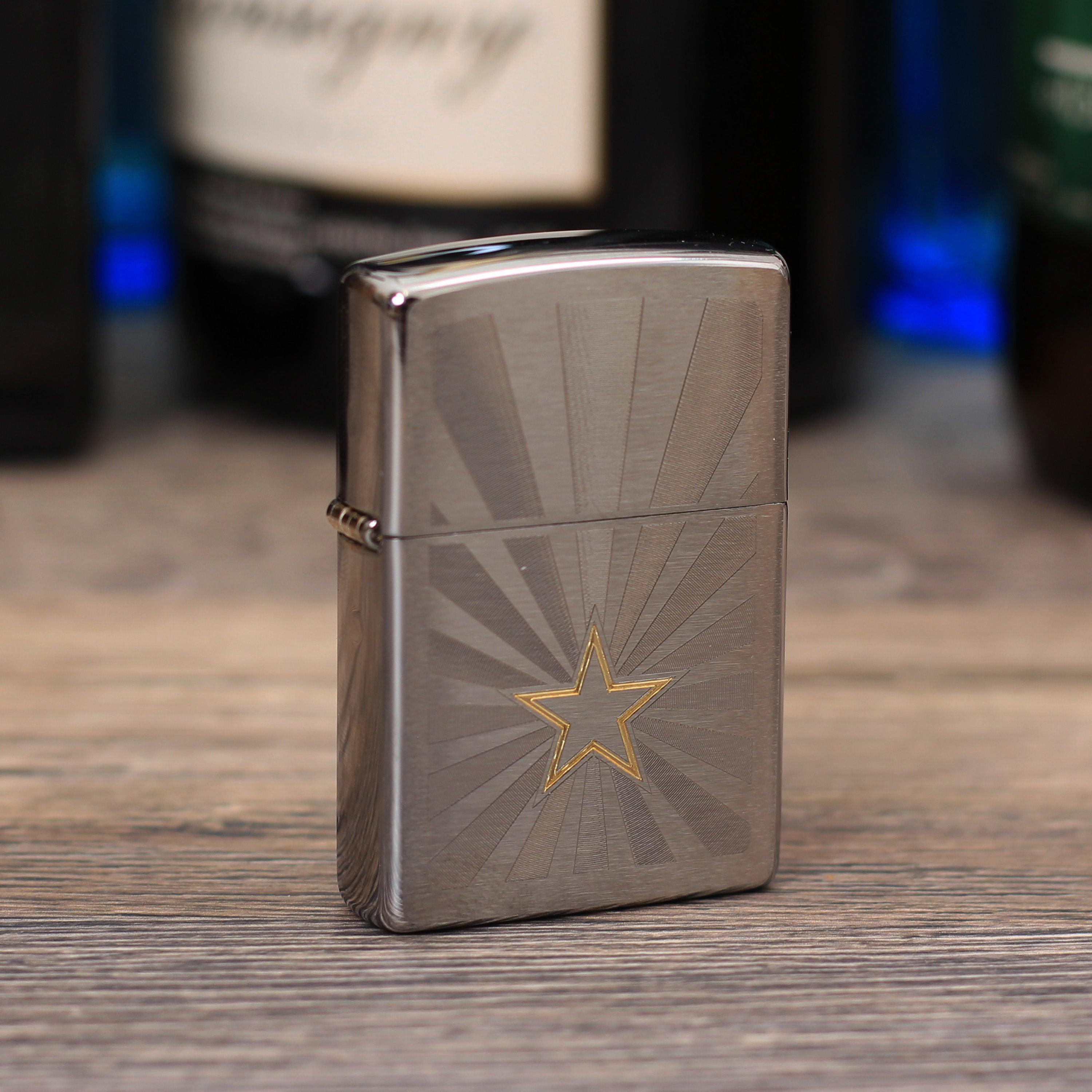 Zippo "Star Design", Benzinfeuerzeug - MANSHIT