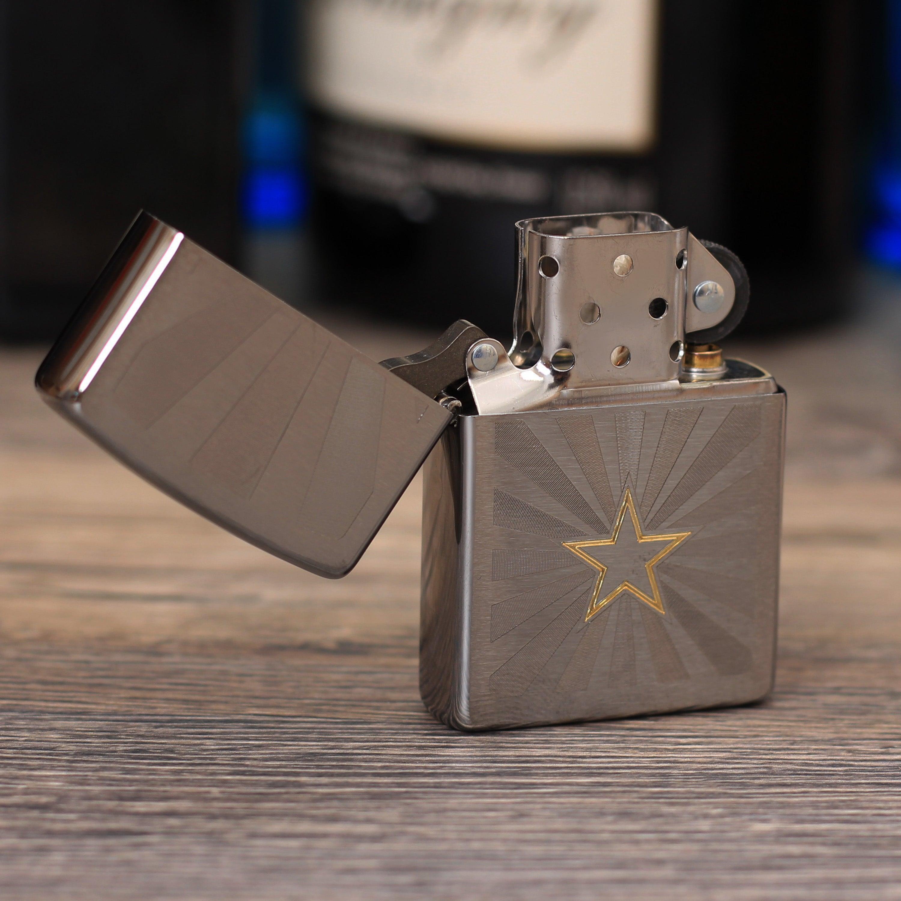 Zippo "Star Design", Benzinfeuerzeug - MANSHIT