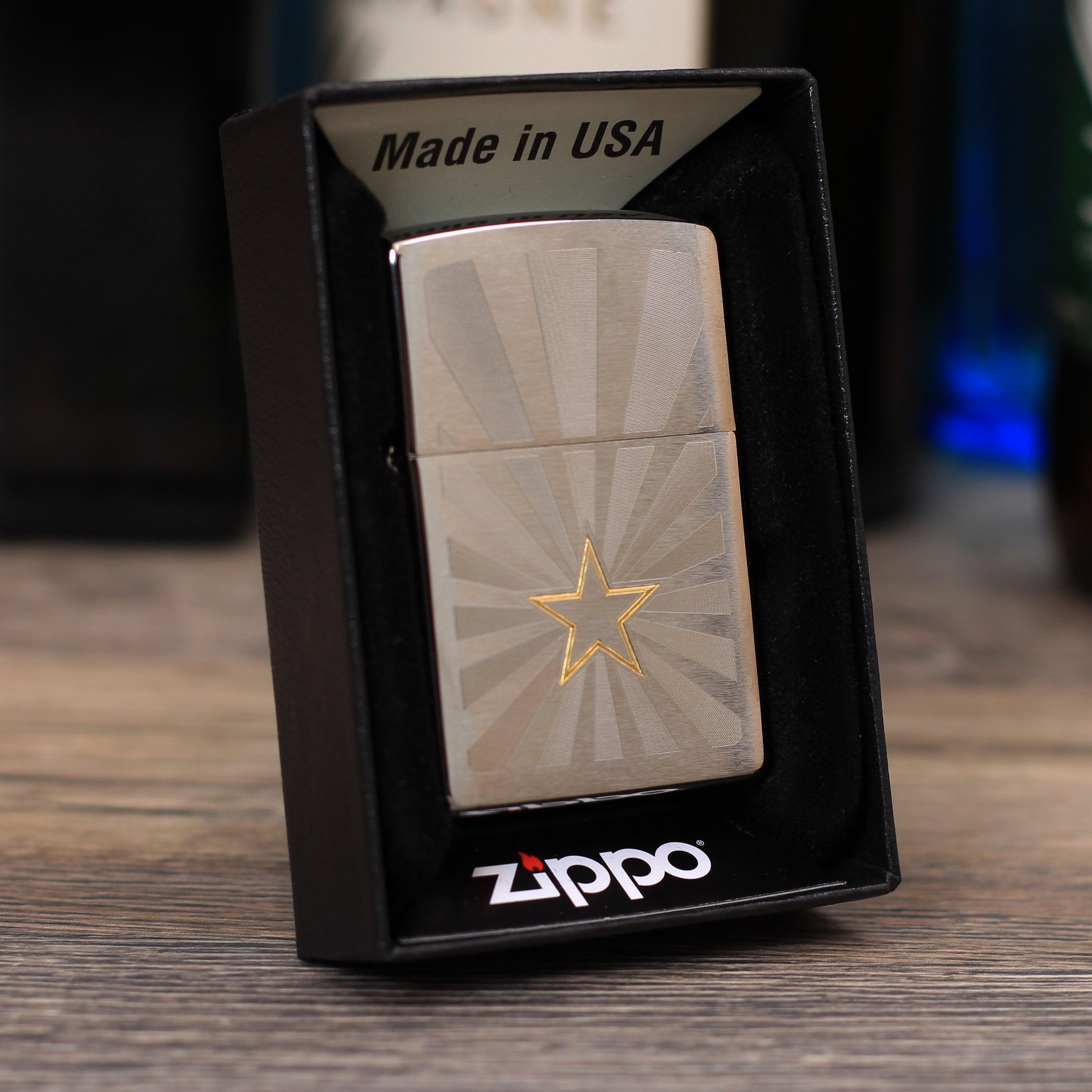 Zippo "Star Design", Benzinfeuerzeug - MANSHIT