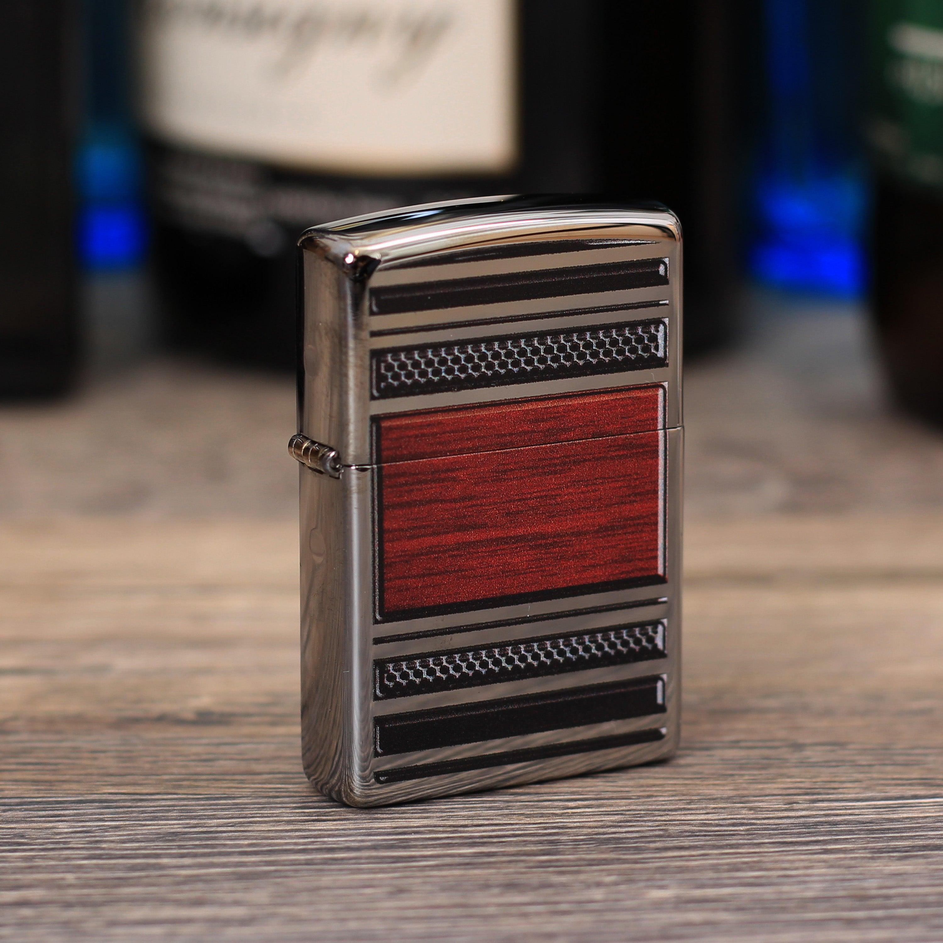 Zippo "Steel and wood", Pfeifen-Benzinfeuerzeug - MANSHIT